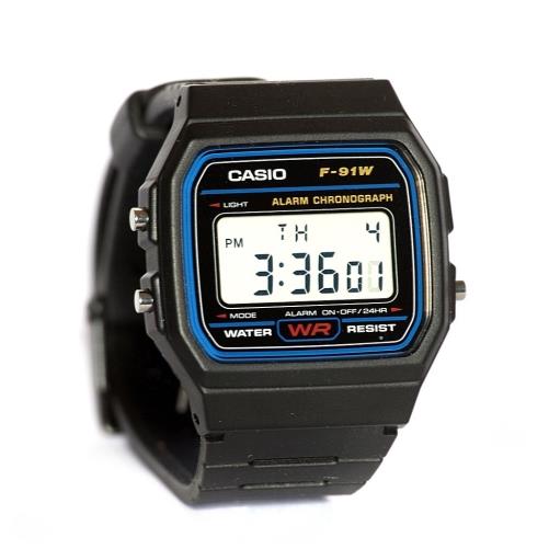 casio black resin strap