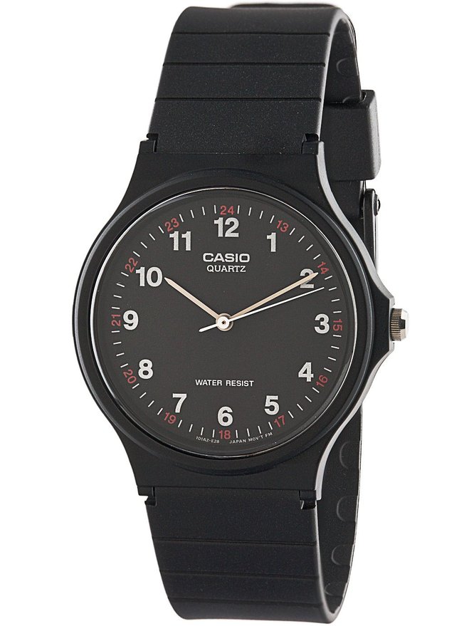 casio black resin watch