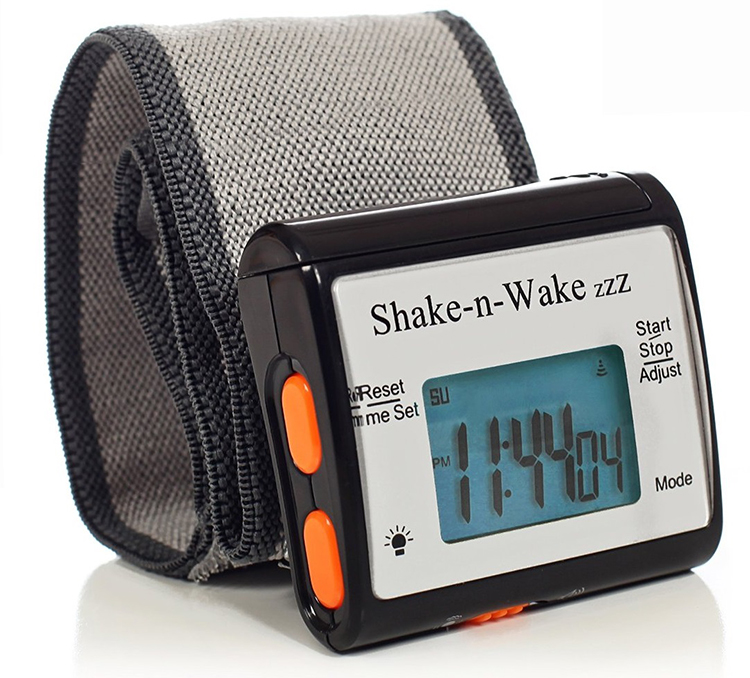 Tech Tools ShakenWake Silent Vibrating Alarm Wrist Watch (Black) PI