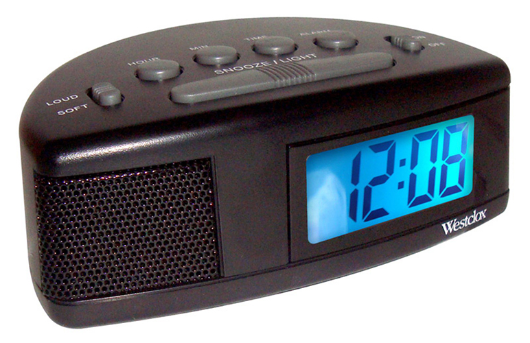 travel alarm clock battery operated