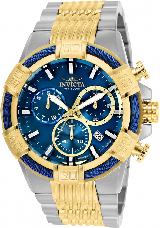 Invicta Men's Bolt Quartz Chronograph 100m Two-Tone Stainless Steel ...