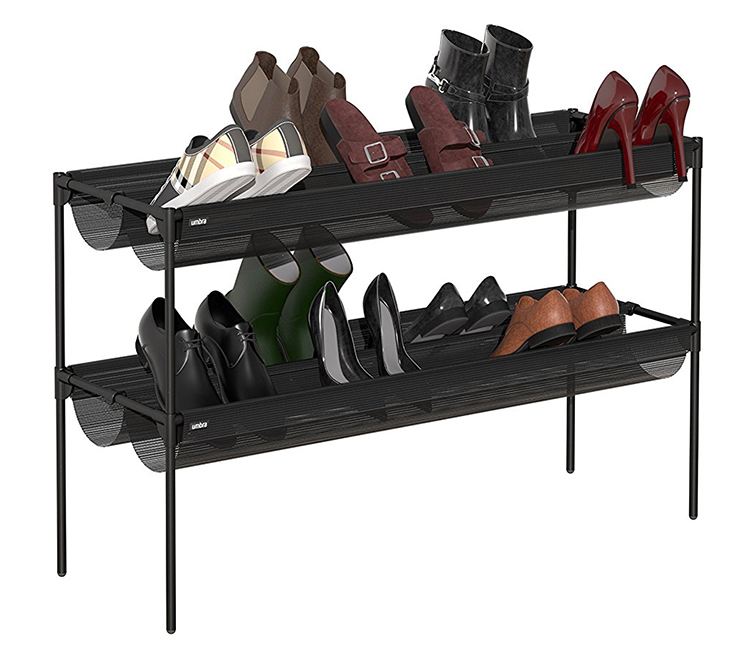 Umbra Shoe Rack Organizer Two Tiered Textile Black 1009488 040 28295555135 Ebay