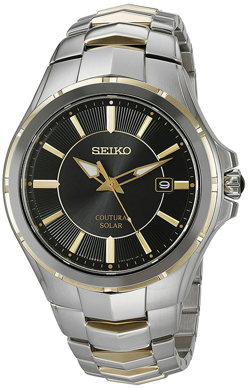 Seiko Men's Coutura Solar Powered 100m Two Tone Stainless Steel Watch ...