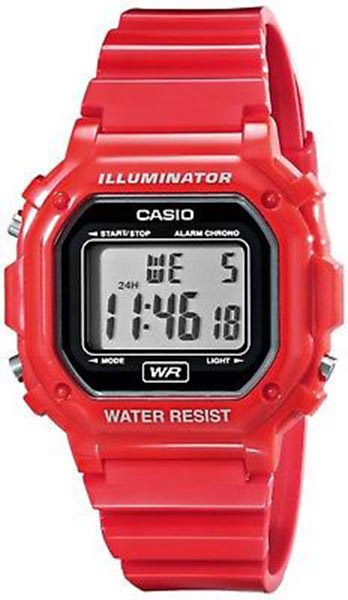 casio red and black watch