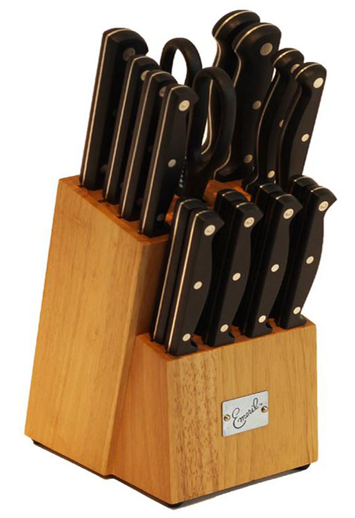 Emeril Stainless Steel Cutlery 18pc Knife Block Set 9450GB eBay