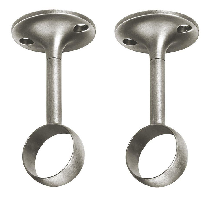 Umbra Ceiling Mount Brackets For Drapery Rods Set Of 2 Nickel