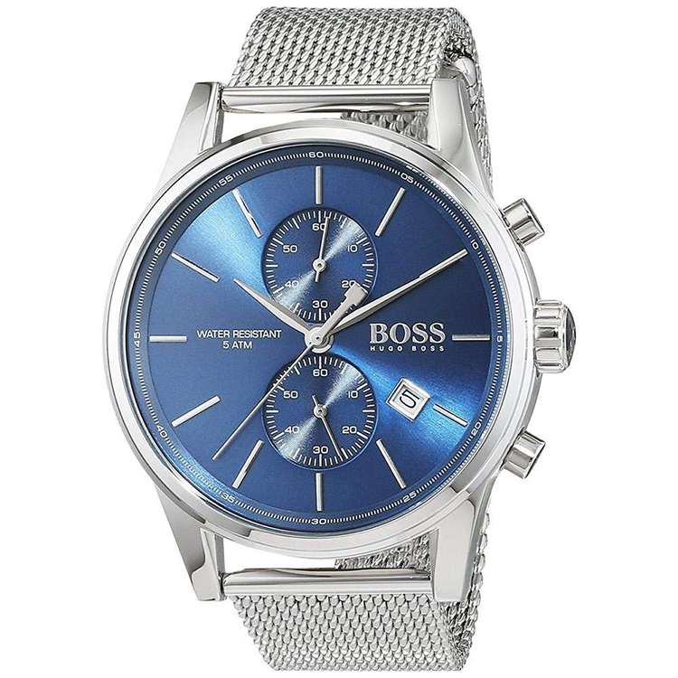hugo boss silver mesh watch