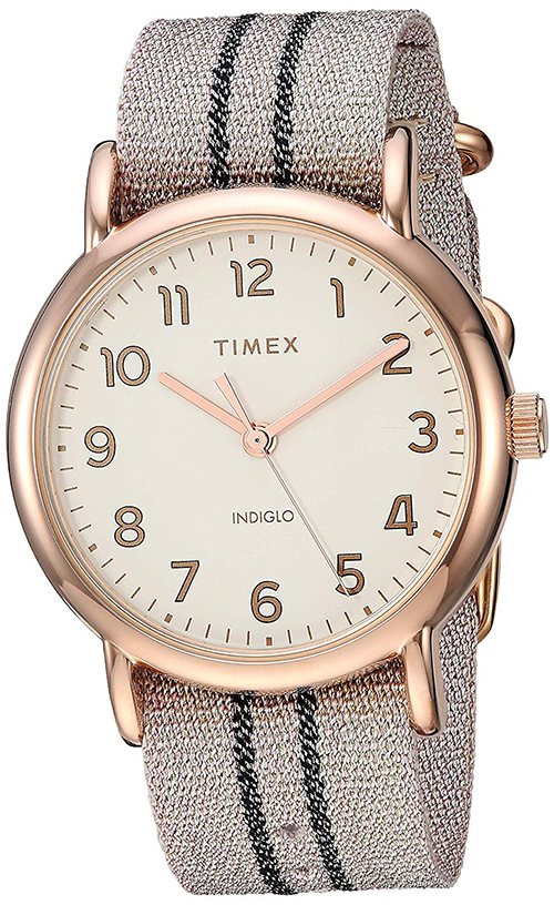 timex weekender gold