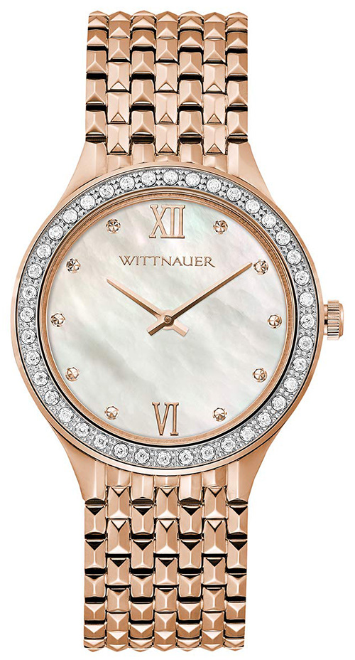 Wittnauer Women's Quartz Diamonds Rose Gold Tone Stainless Steel Watch ...