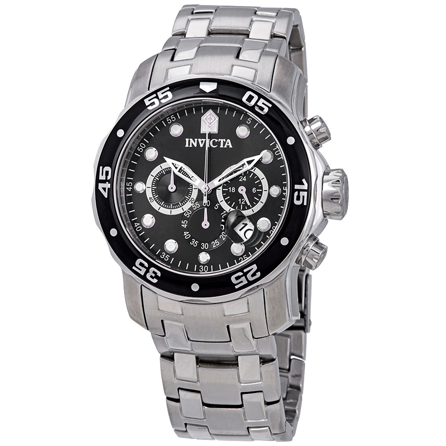 Invicta Men S Pro Diver Quartz Chronograph Black Dial Watch 0069 843836000697 Ebay